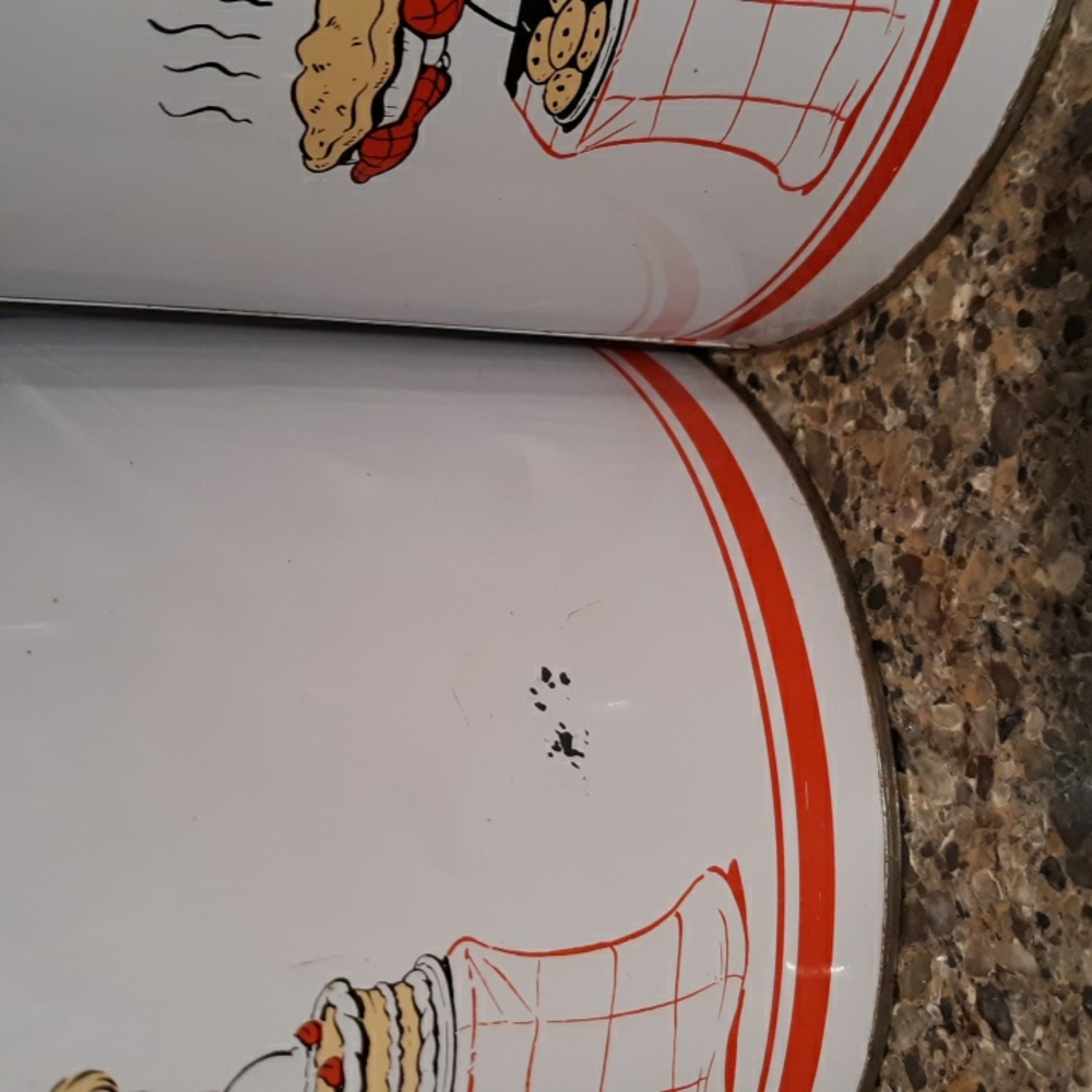Vintage Tin Nesting Canister Set Of 4 Vintage - Picture 5 of 15